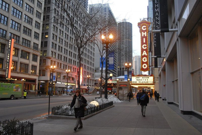 Theatre District: zona animada ideal para dormir en Chicago